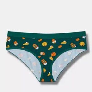 Torrid - Mid-Rise Cotton Hipster Panty in Pumpkin Pie, Botanical Garden Green​​​